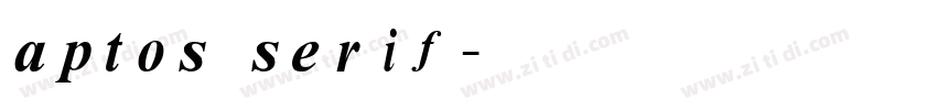 aptos serif字体转换